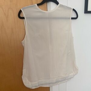 Equipment Cream Sleeveless Blouse